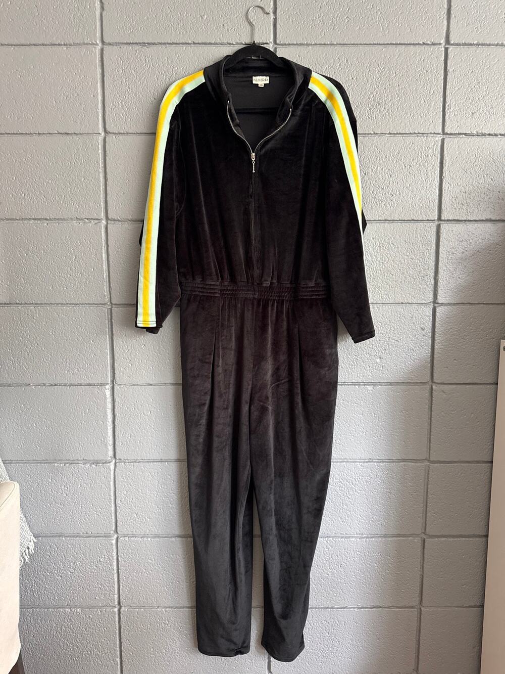 Kilo Brava Crushed Velour Jumpsuit size XXL
